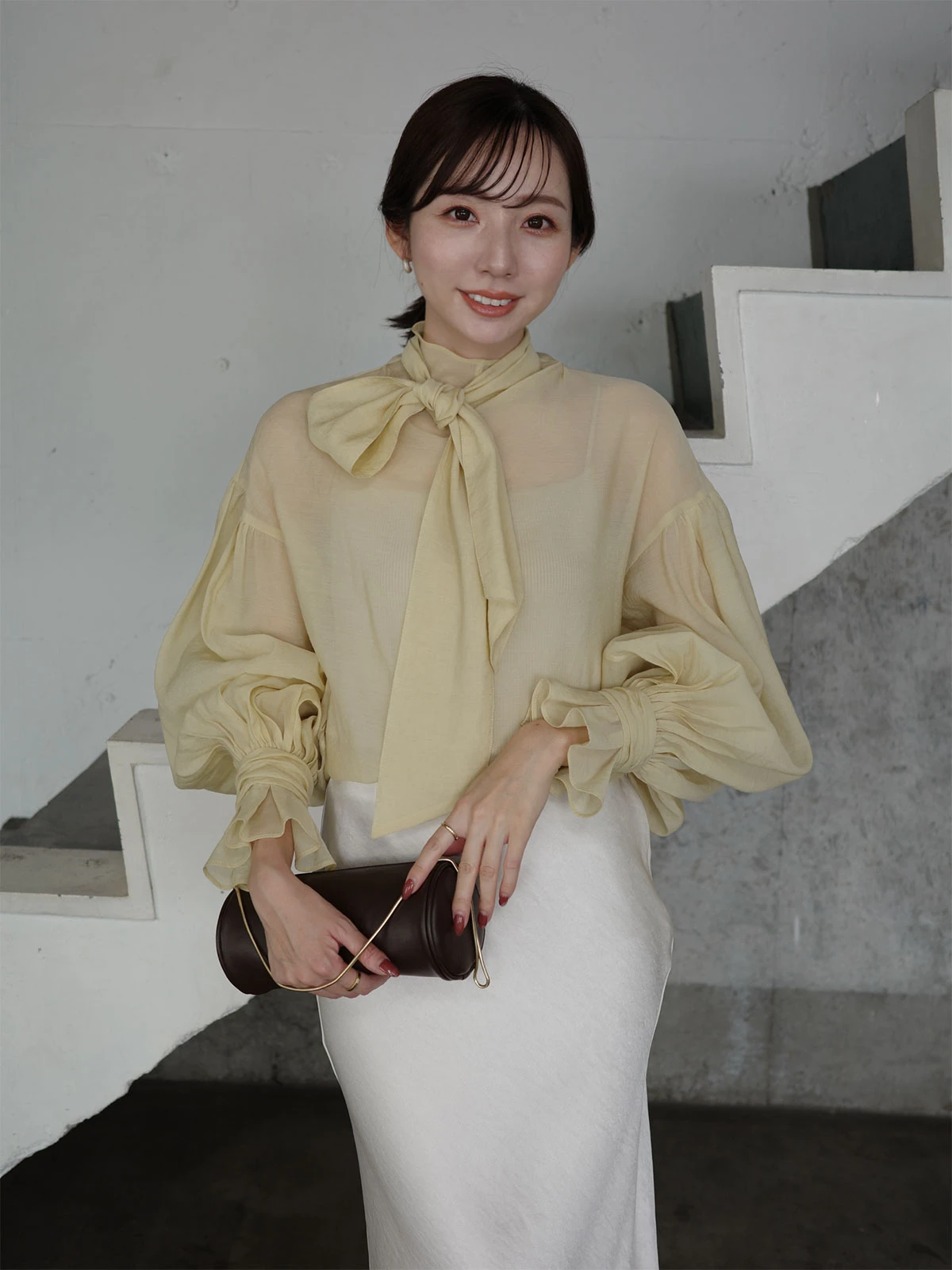 anuansホワイトM アニュアンス anuans リネンセンタープレスワイドパンツ （WHITE